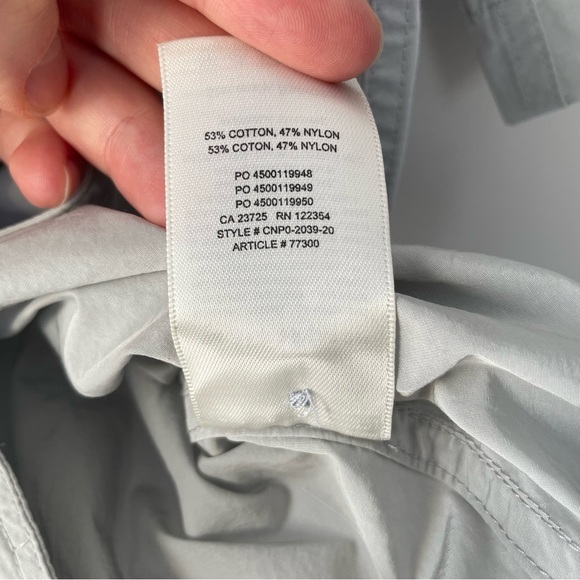 Aritzia THE GROUP BABATON Calipso Grey Short Sleeve Camp Collar Shirt M - Picture 6 of 7